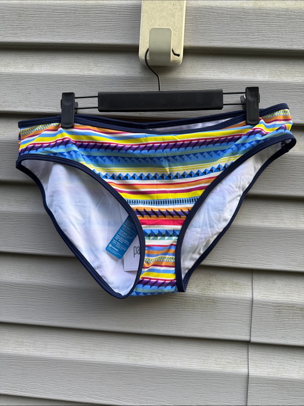 Panache Aspen Classic Pant Stripe Multi Swim Bikini Bottom XL SW1178 NWT